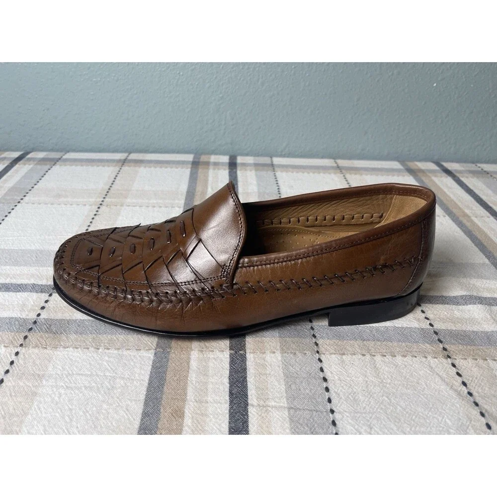 FLORSHEIM Weave “Bridgeport” Loafers Men’s Size 10.5 EEE Brown Style #18341